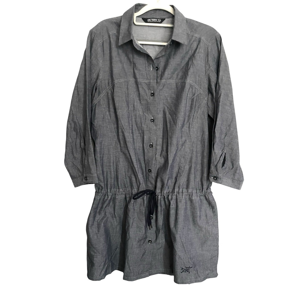 Arc'teryx Women's Gray Blanchard Tunic Shirt Dress 3/4 Sleeve‎ Sz L Normcore - Picture 9 of 16